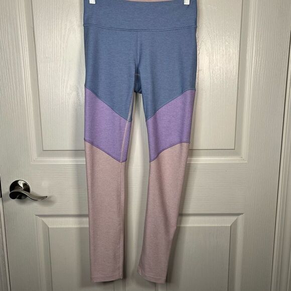 Outdoor Voices 7/8 Spring Tri Colored Leggings Pastel Lilac Lavender Dahlia Athl - Picture 10 of 10